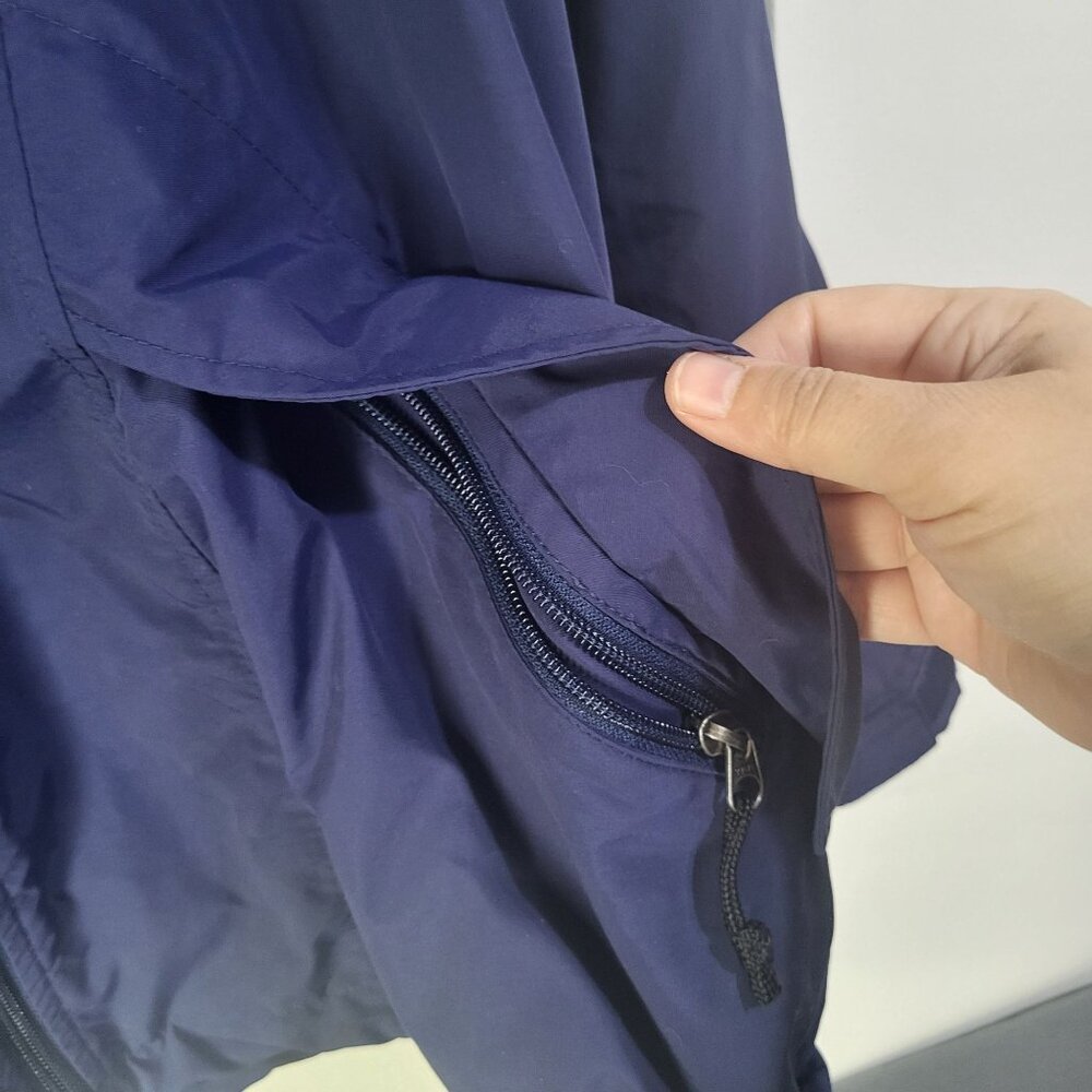 L.L. Bean Women's 2XL Lightweight Windbreaker Navy Blue Nylon Jacket Vintage VTG - Picture 6 of 11